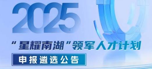2025年“星耀南湖”领军人才计划申报遴选公告来了